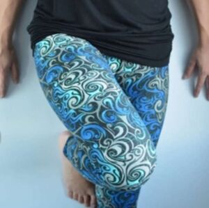 LEGGINGS DEPOT Tribal Abstract Print Full Length Leggings Size 10 NWT